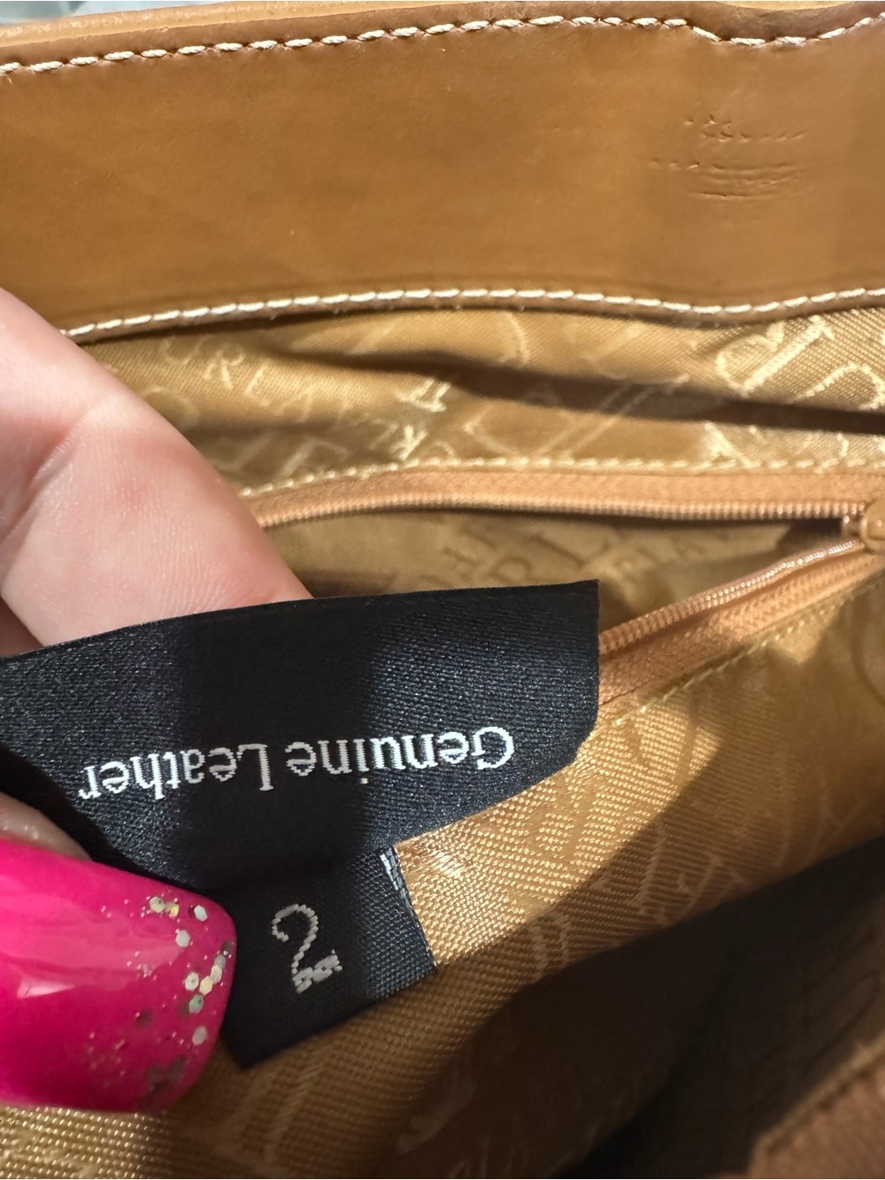 Furla Caramel Leather Tote with silver hardware - Picture 15 of 15